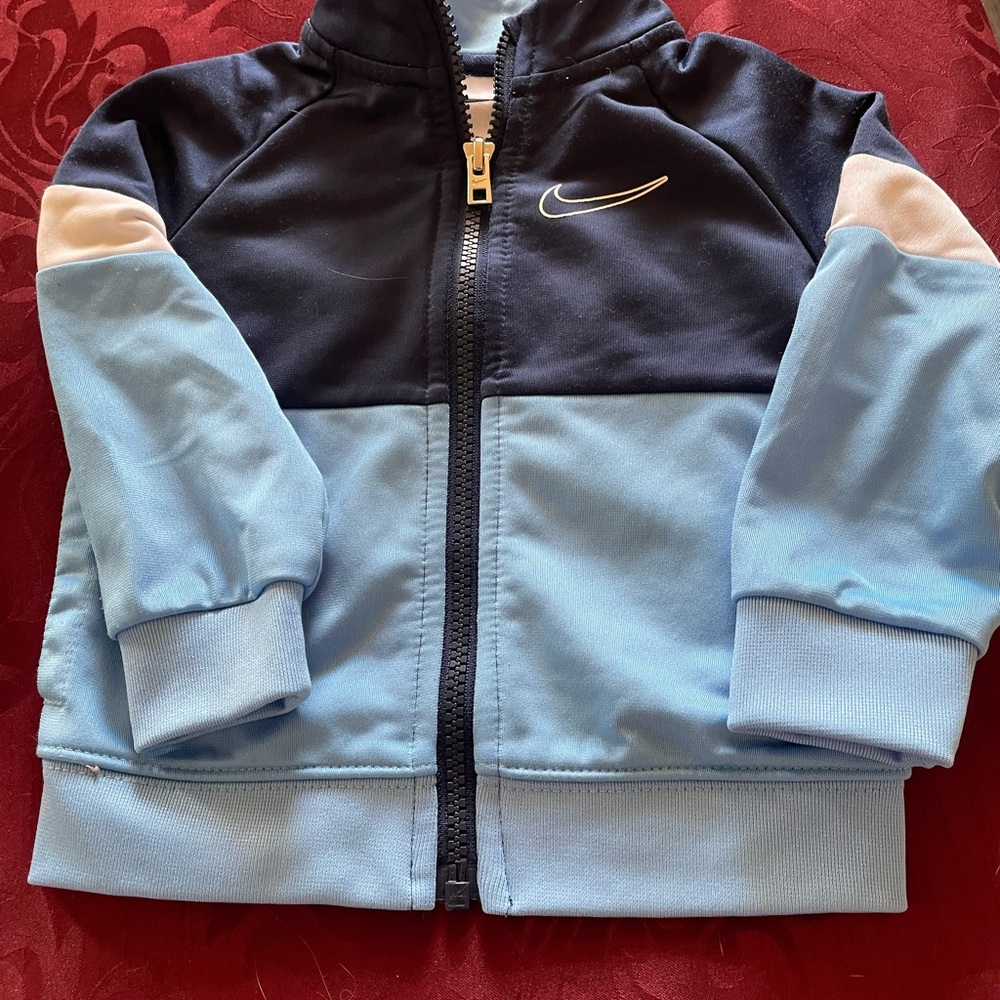 Baby Nike Blue and Black Zip-Up Jacket